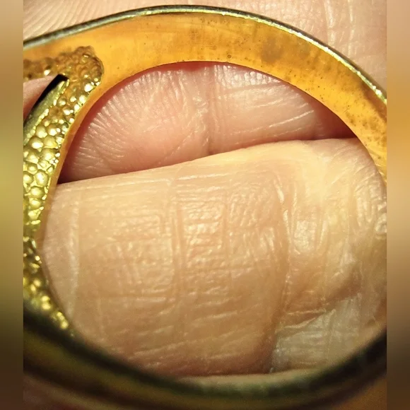 Pave Crystal Gold Heart Ring - Picture 12 of 13